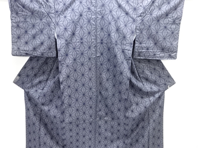 JAPANESE KIMONO / ANTIQUE KIMONO / SILK / TOKAMACHI TSUMUGI / WOVEN ASANOHA